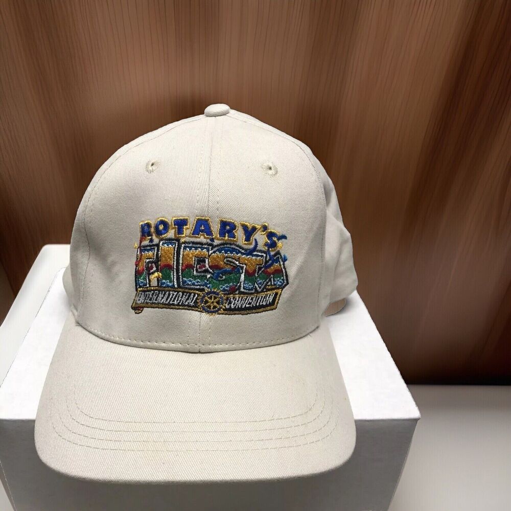 Rotary International Fiesta Convention San Antonio 2001 Hat VP Sports Beige VTG